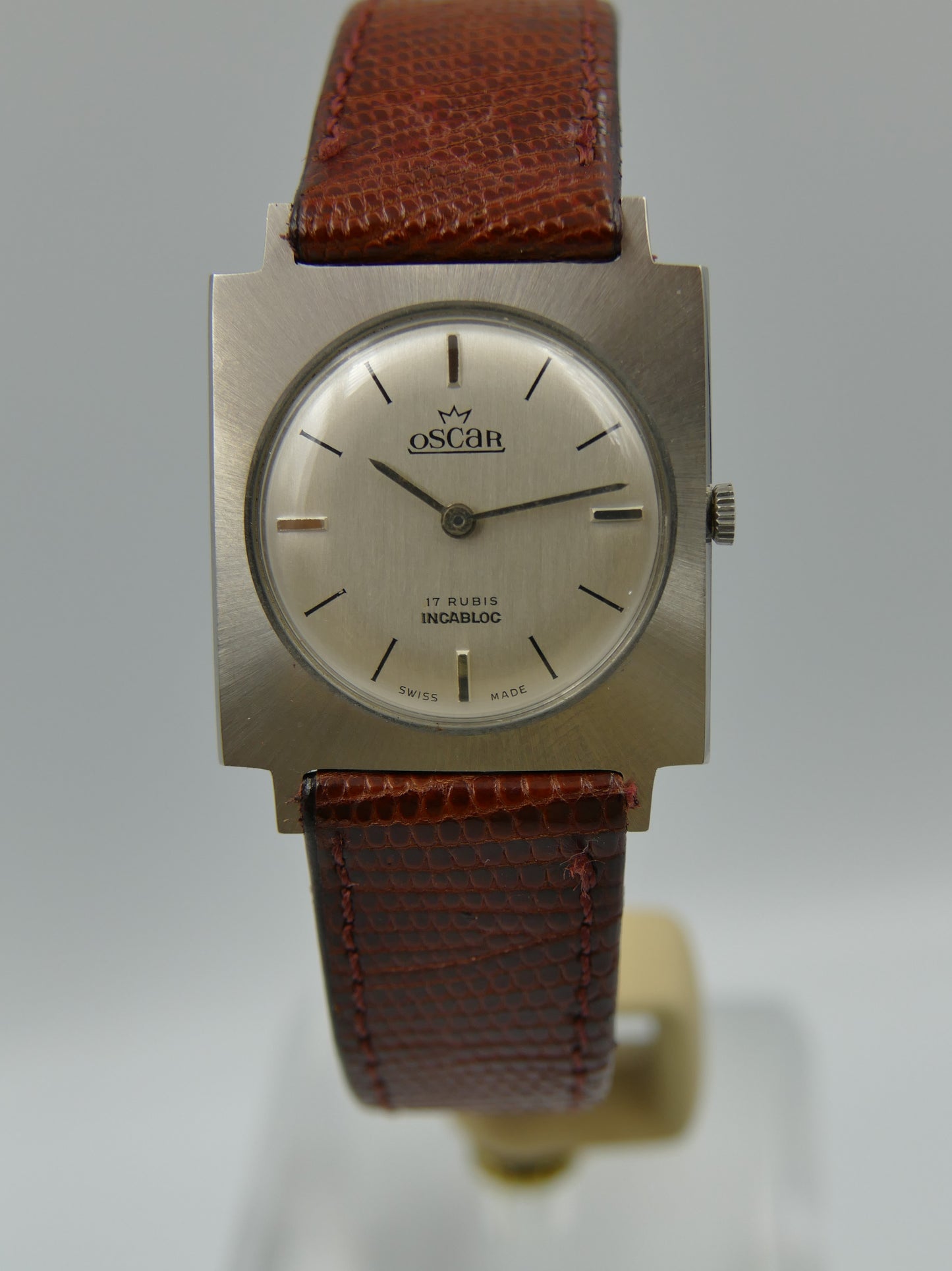 70s vintage watch mens Oscar hand wind FHF 35 Extra Plan square