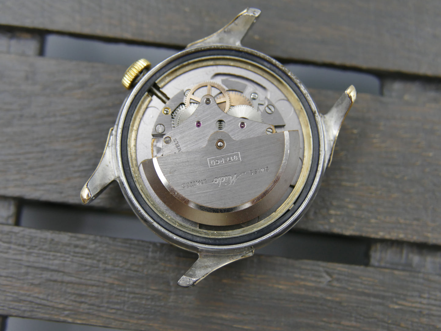 60s vintage watch mens Mido Multifort superautomatic 917PCO powerwind gold cap serviced