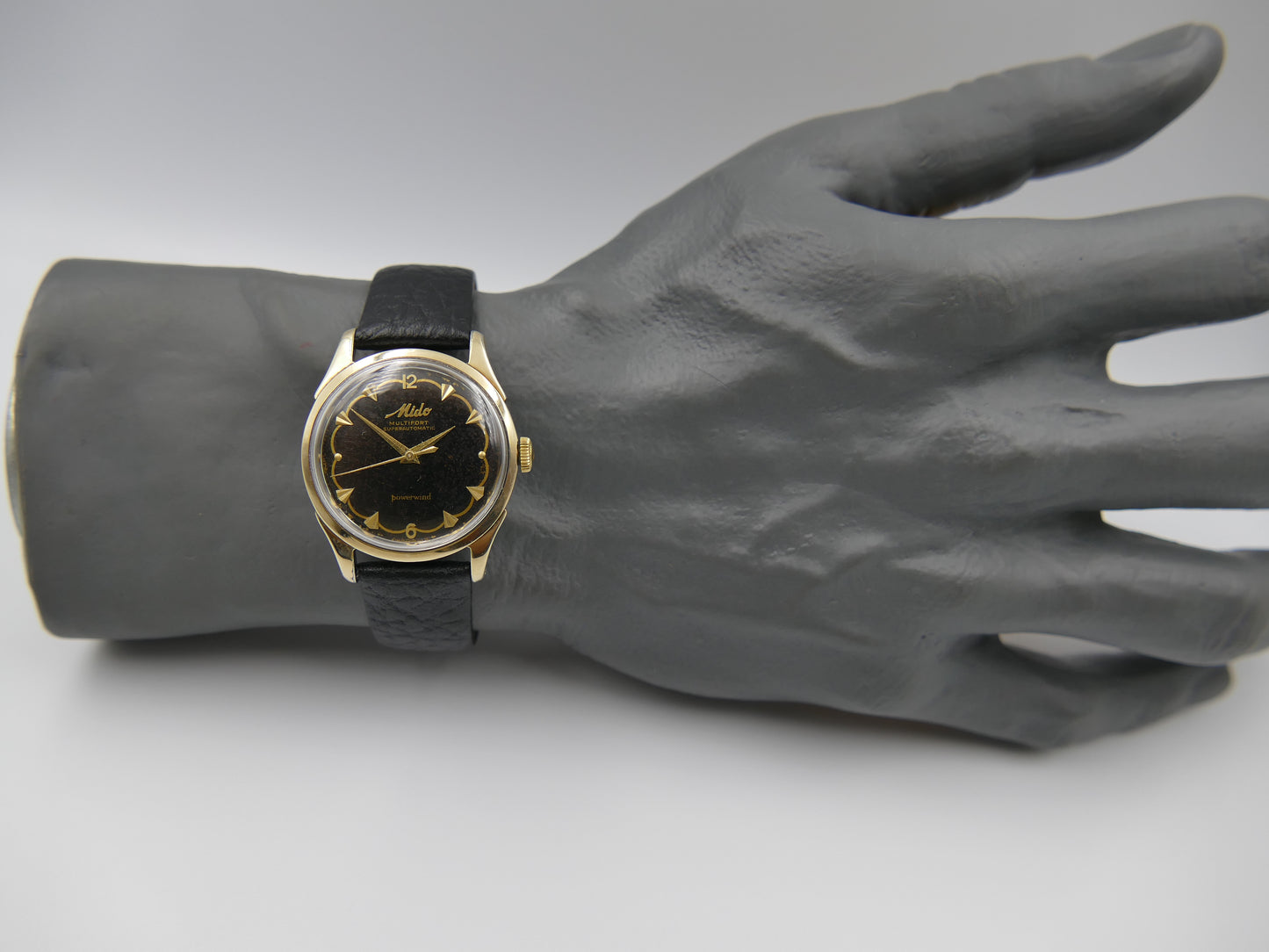 60s vintage watch mens Mido Multifort superautomatic 917PCO powerwind gold cap serviced