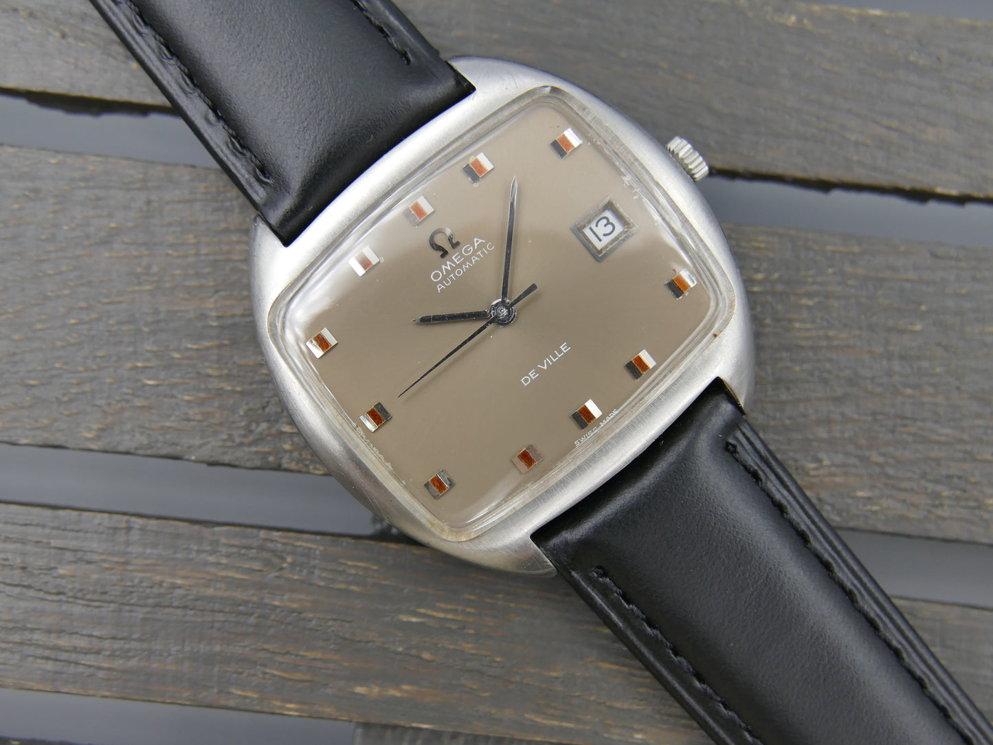70s Vintage watch mens Omega automatic 1002 De Ville ref. 162.047 TV