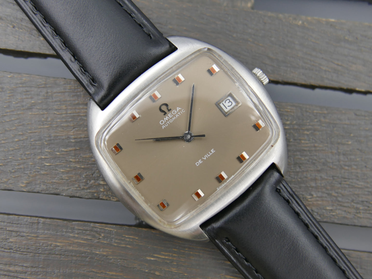 70s Vintage watch mens Omega automatic 1002 De Ville ref. 162.047 TV