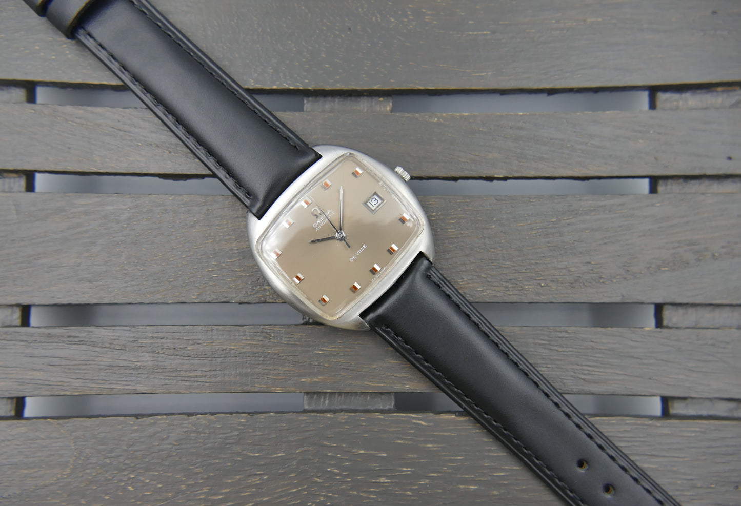 70s Vintage watch mens Omega automatic 1002 De Ville ref. 162.047 TV