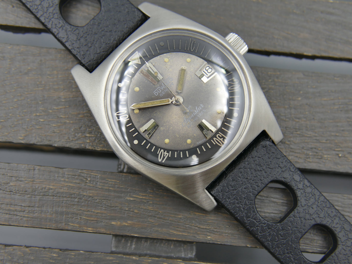 60's vintage watch mens diver Duward Aquastar ref. 1903 automatic cal. AS 1902 /03