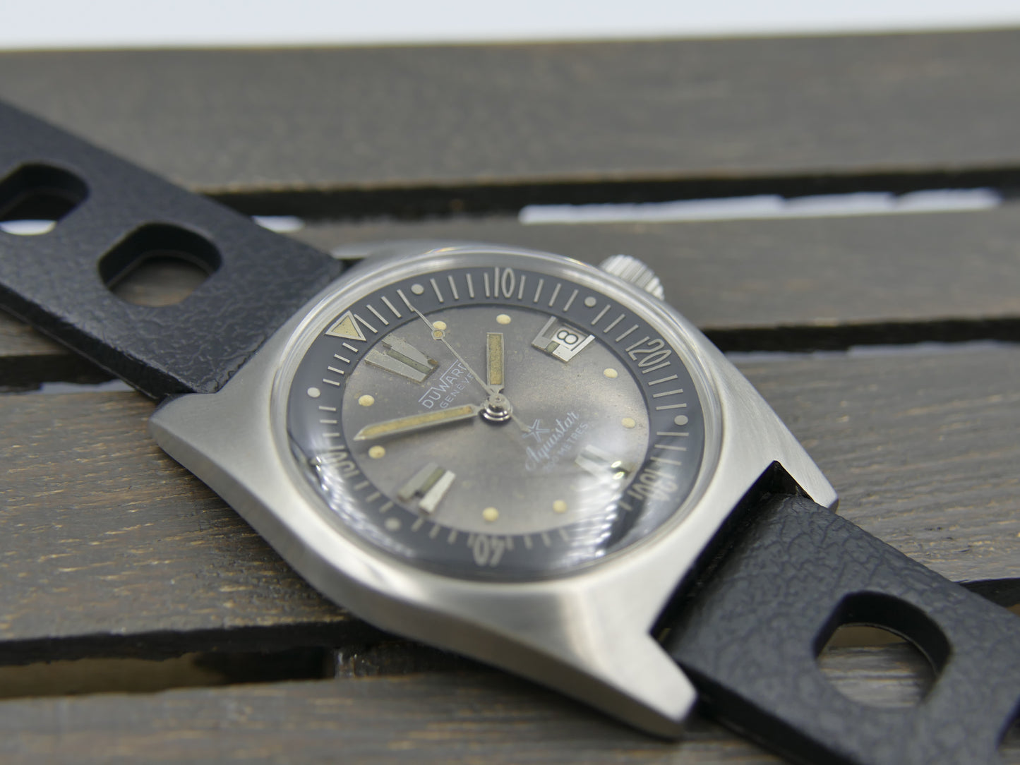 60's vintage watch mens diver Duward Aquastar ref. 1903 automatic cal. AS 1902 /03