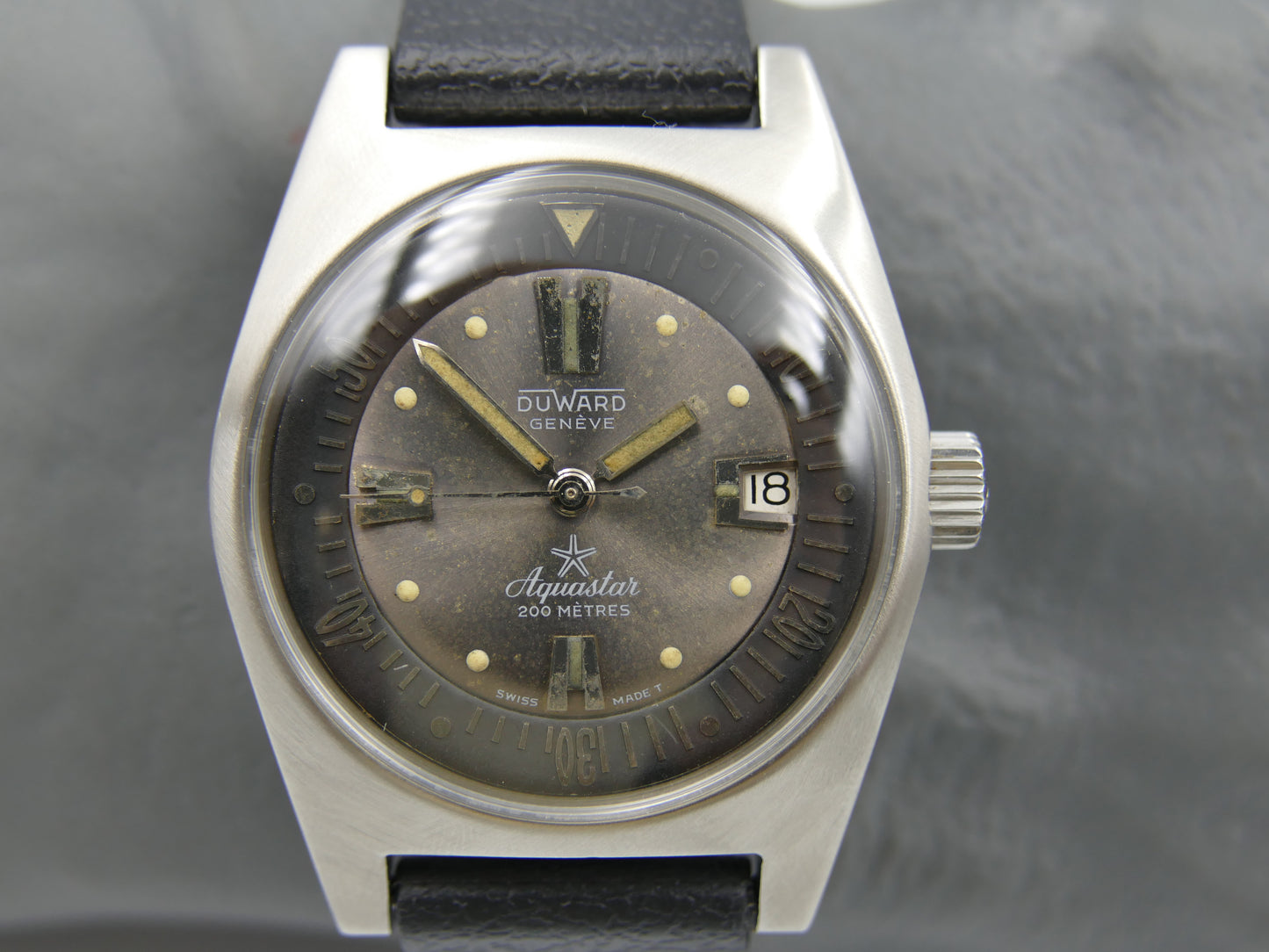 60's vintage watch mens diver Duward Aquastar ref. 1903 automatic cal. AS 1902 /03