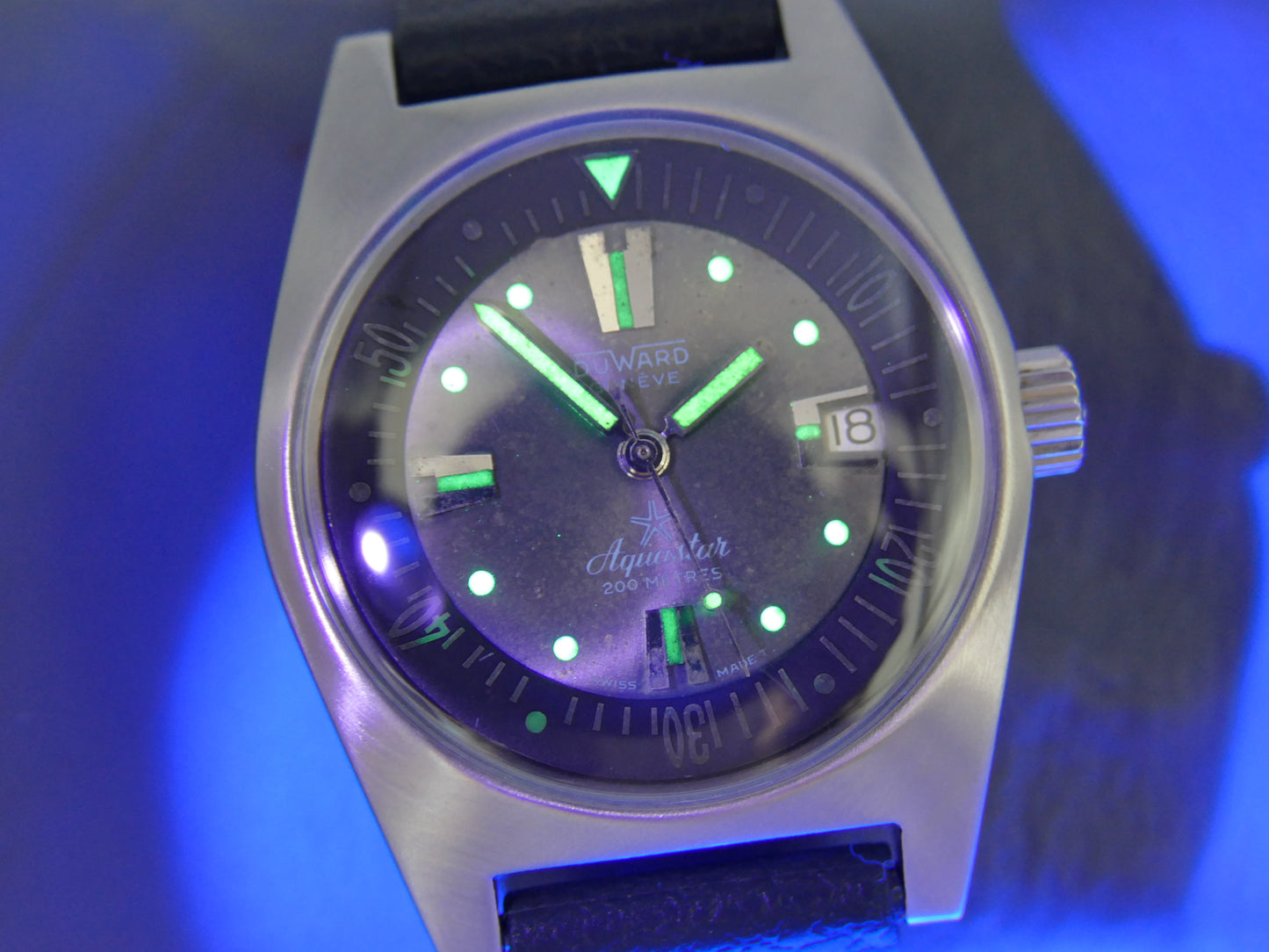 60's vintage watch mens diver Duward Aquastar ref. 1903 automatic cal. AS 1902 /03