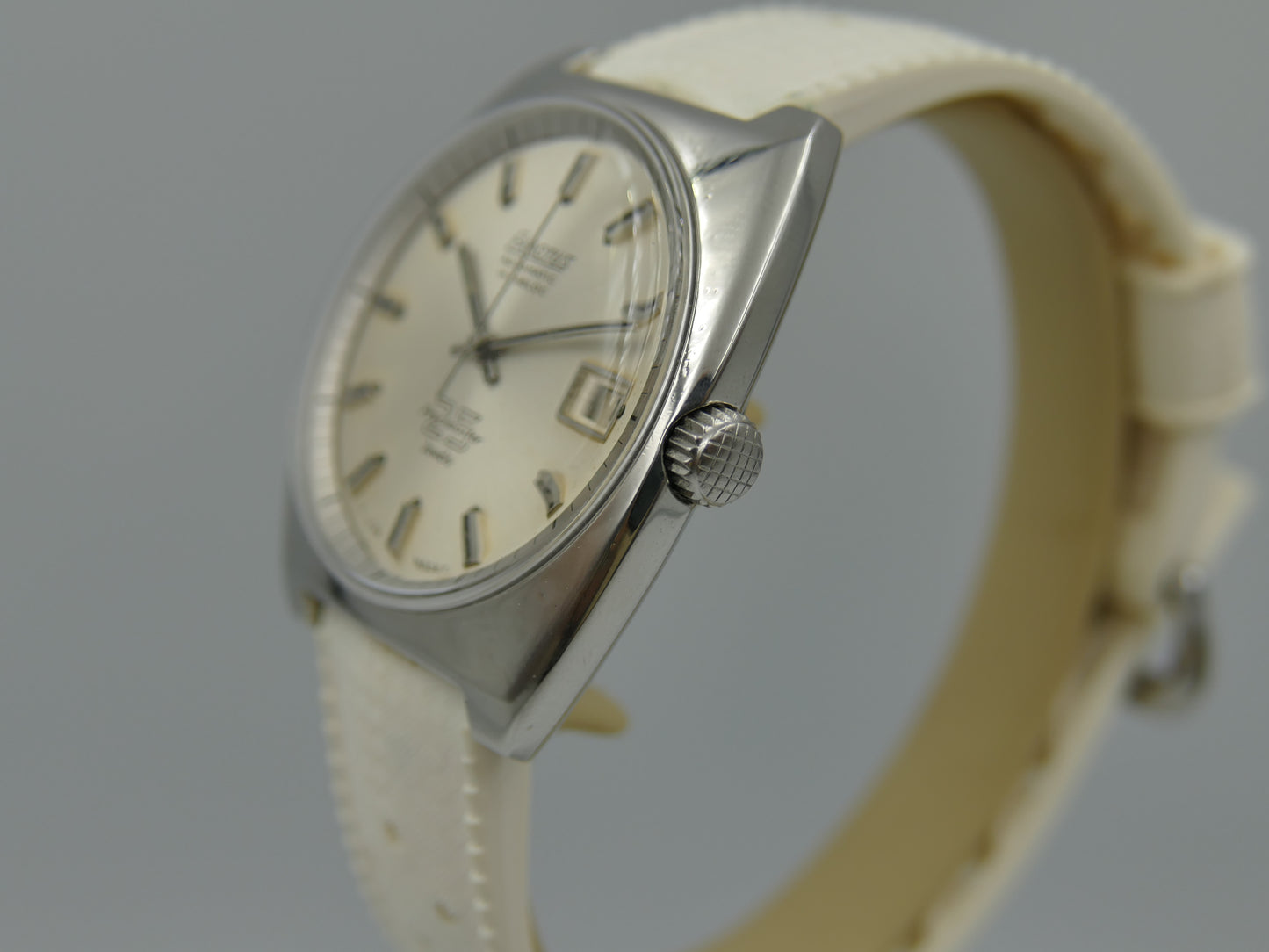 70s vintage watch mens diver compressor case Exactus precimaster automatic ETA 2472 serviced