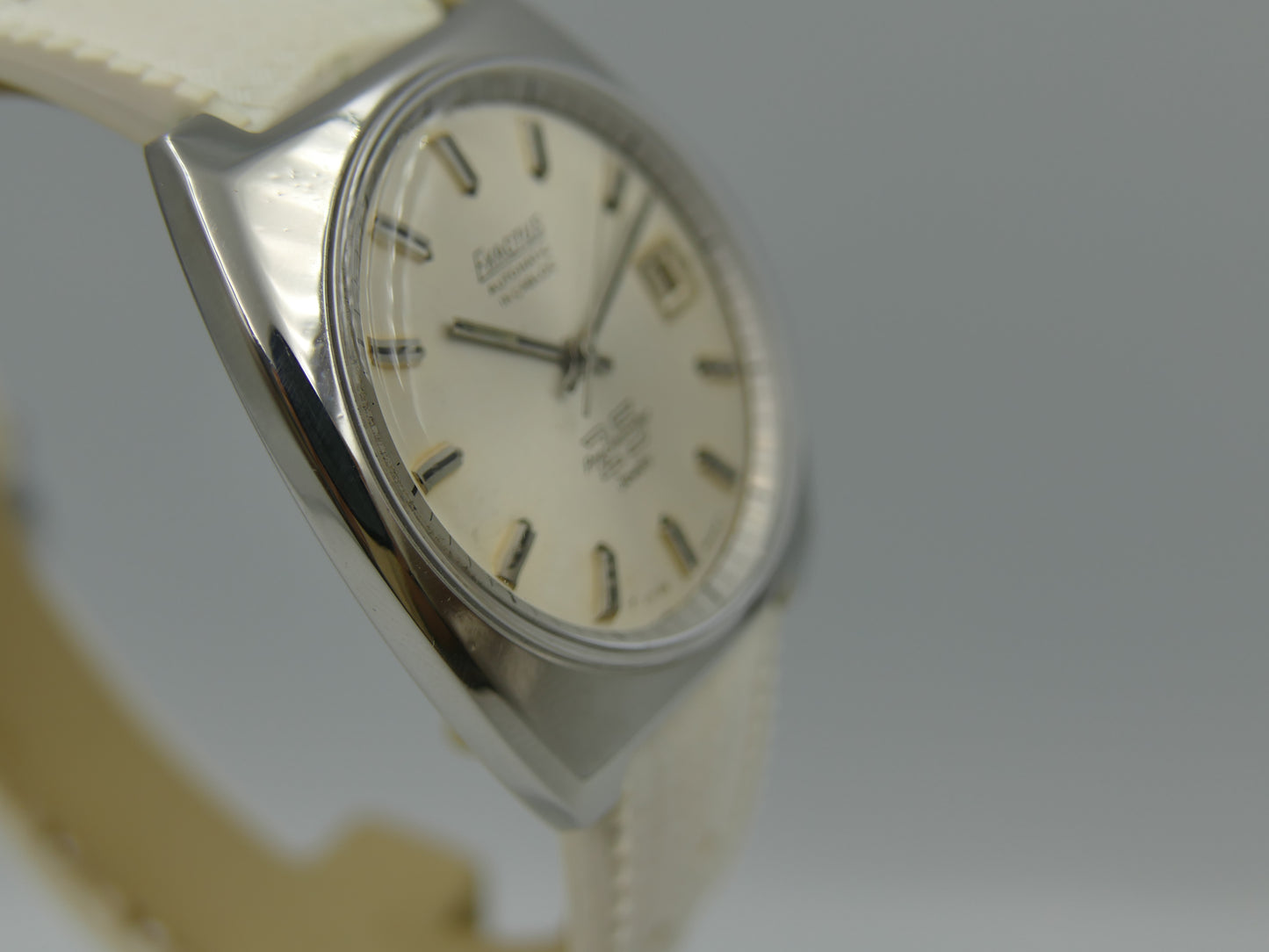 70s vintage watch mens diver compressor case Exactus precimaster automatic ETA 2472 serviced