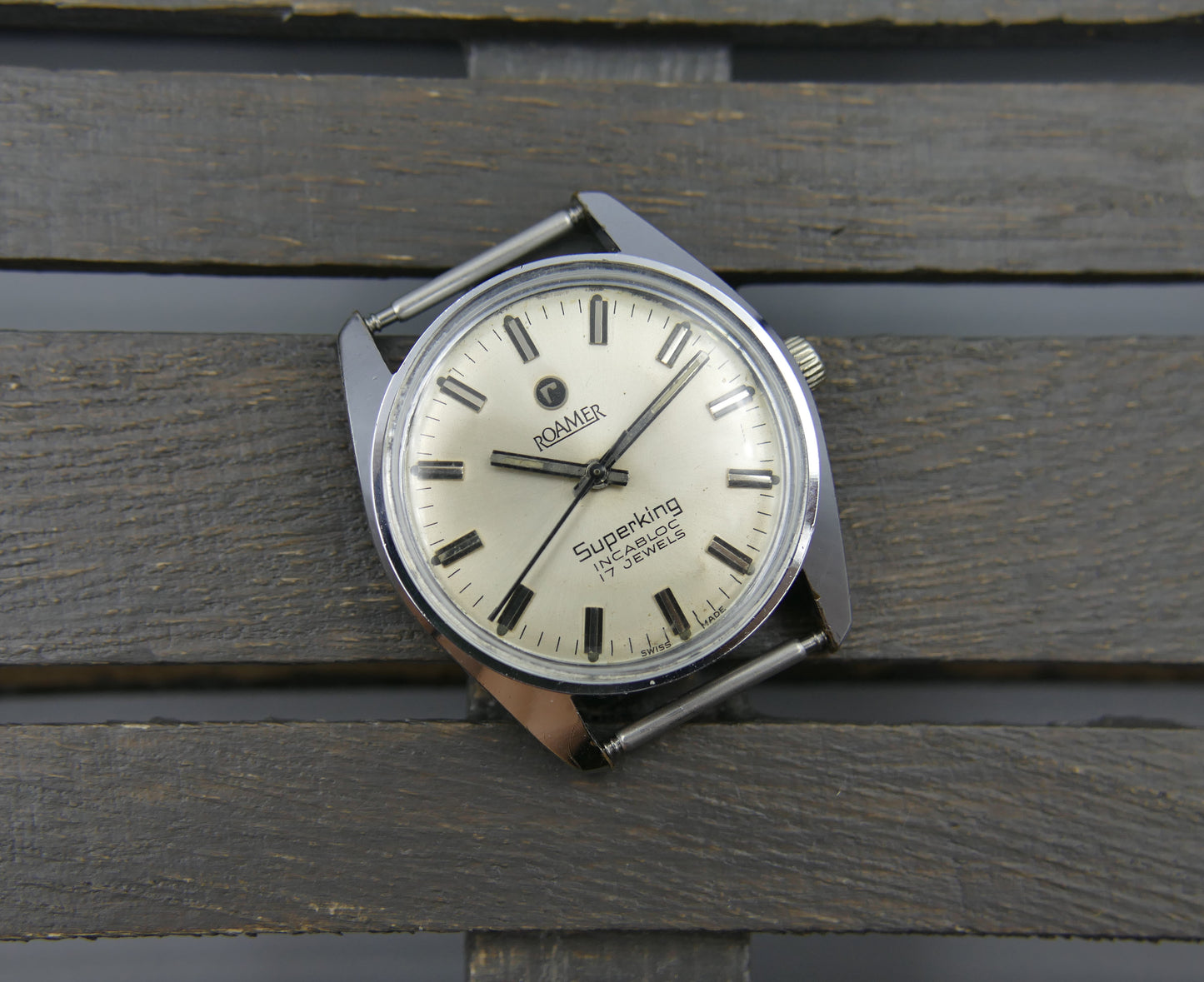 vintage watch mens Roamer 802.2100.310 Super King manual wind serviced