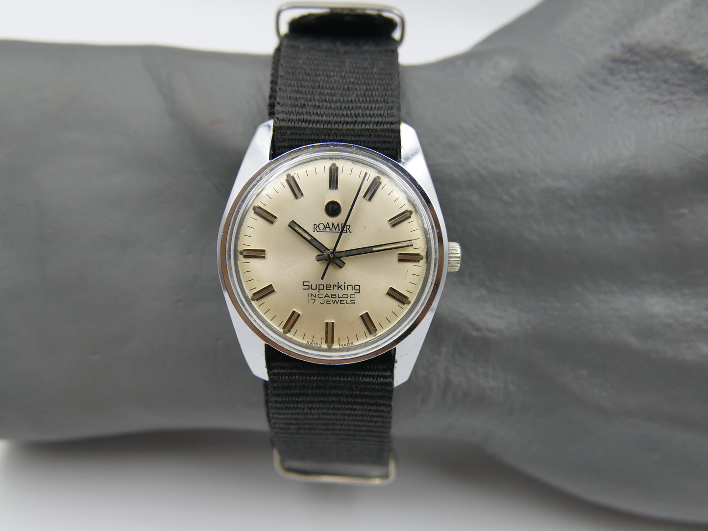 vintage watch mens Roamer 802.2100.310 Super King manual wind serviced