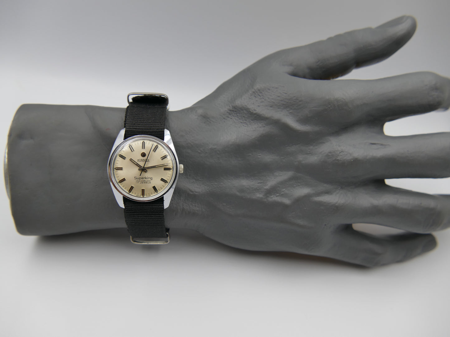 vintage watch mens Roamer 802.2100.310 Super King manual wind serviced