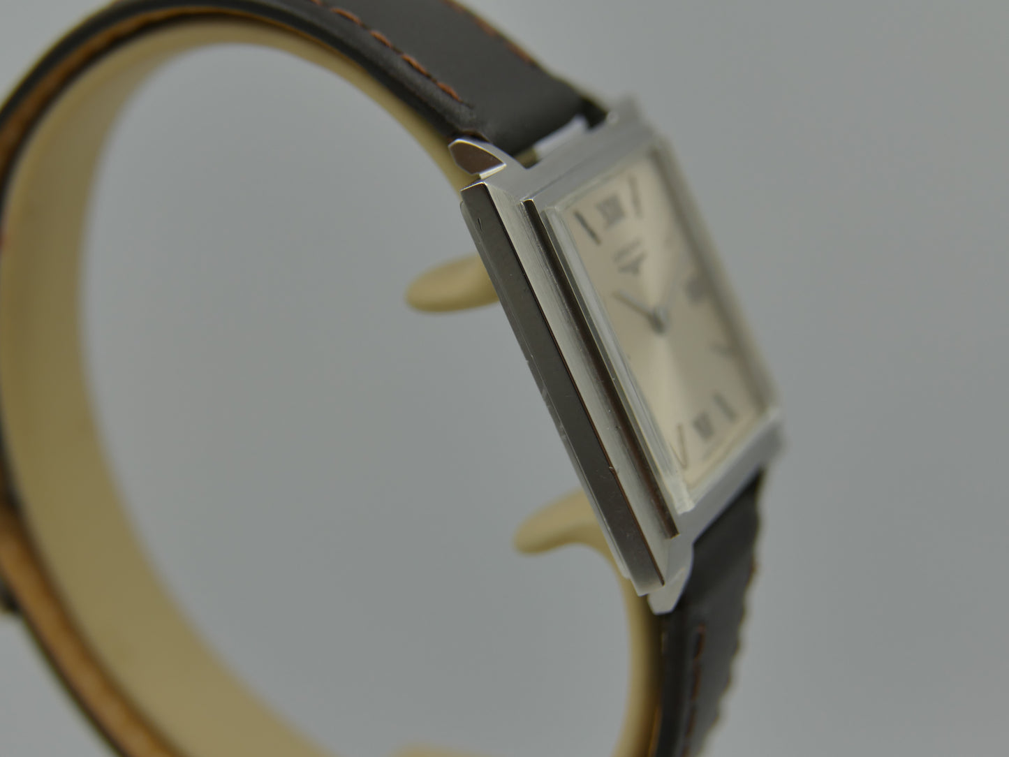 60s vintage watch dress flat Longines square ref. 7759 4 hand wind cal 428 serviced