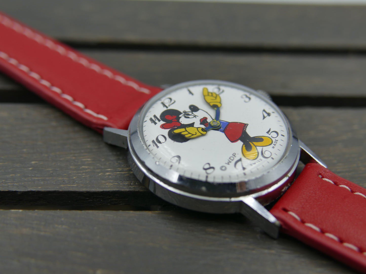W.D.P. Disney Mickey Minnie manual wind swiss made vintage 60s