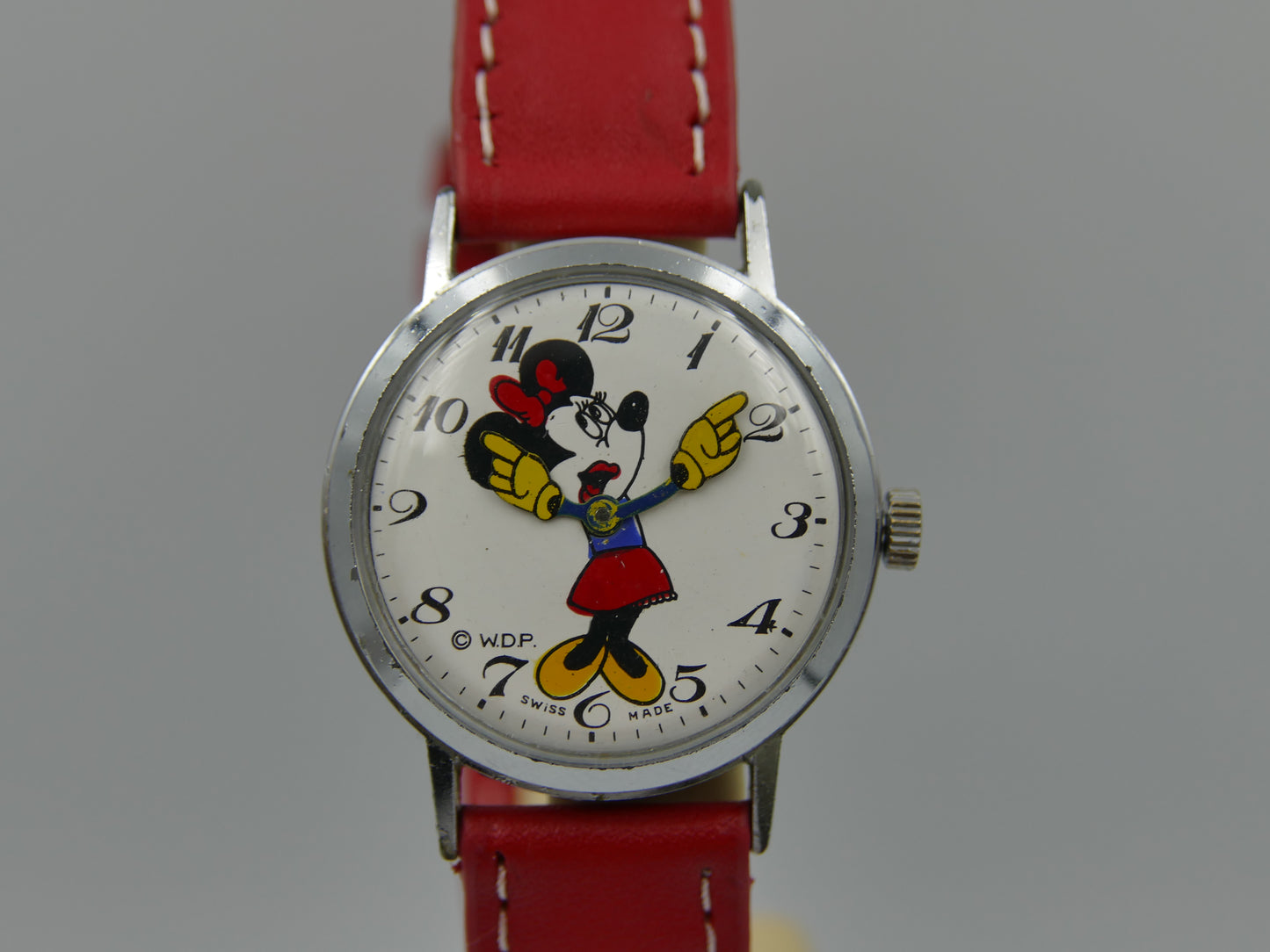 W.D.P. Disney Mickey Minnie manual wind swiss made vintage 60s