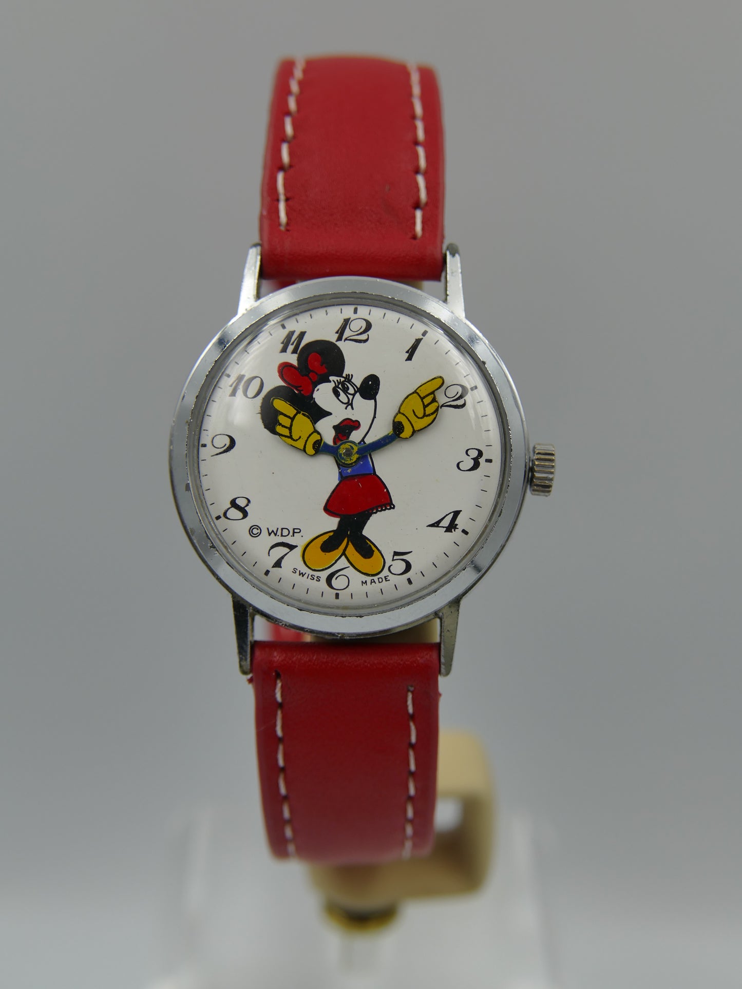 W.D.P. Disney Mickey Minnie manual wind swiss made vintage 60s