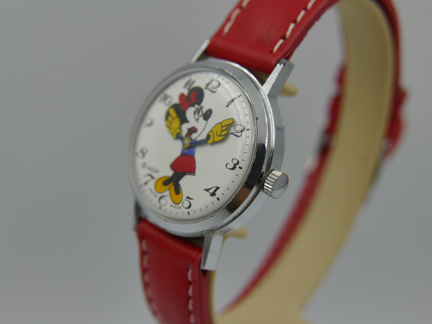 W.D.P. Disney Mickey Minnie manual wind swiss made vintage 60s