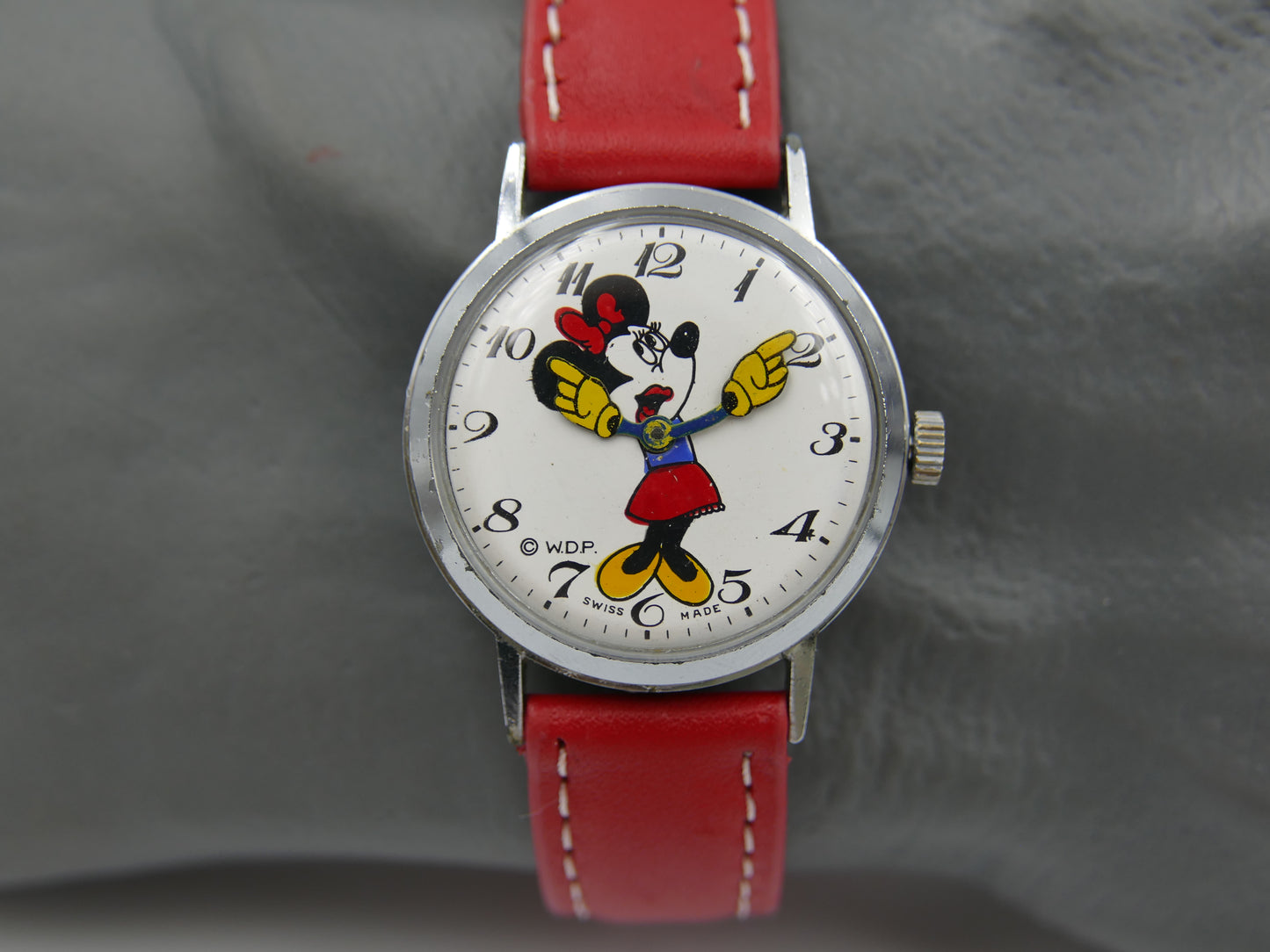 W.D.P. Disney Mickey Minnie manual wind swiss made vintage 60s