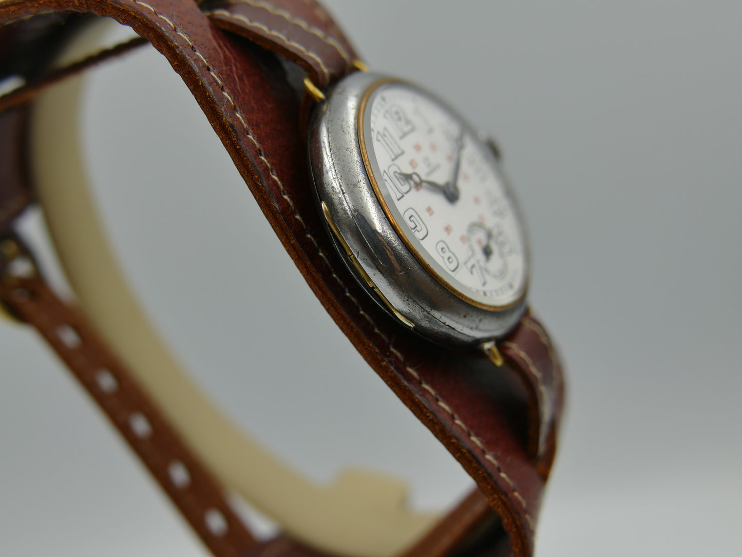 10s vintage watch mens military trench ww1 Omega manual wind cal 12’’’ S 7-16 p