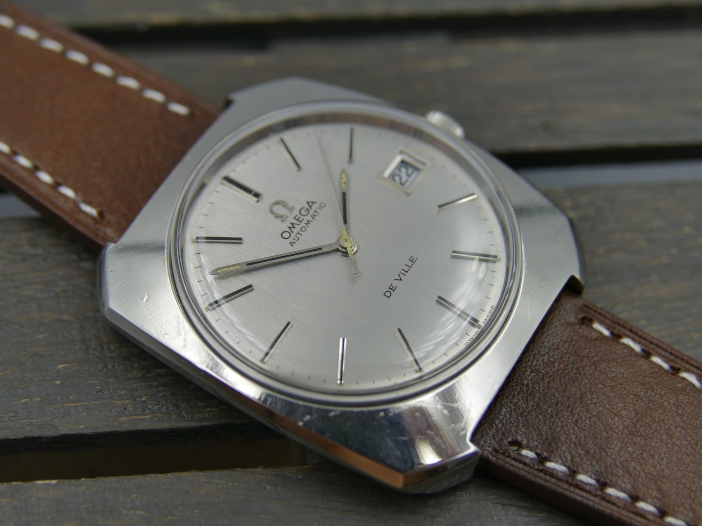 70s vintage watch mens Omega De Ville ref 166.085 automatic cal. 1002