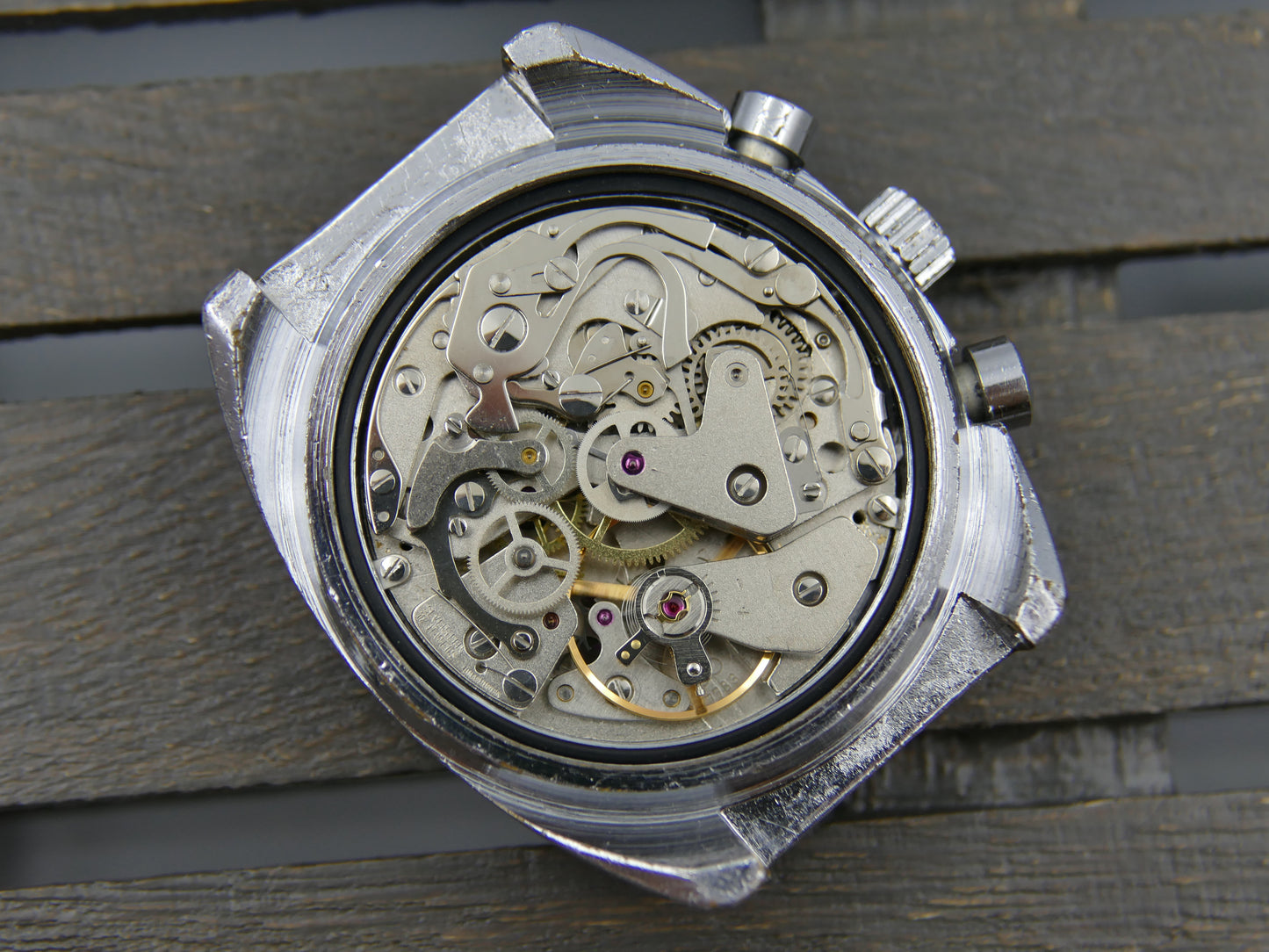 70s vintage watch mens Yema Meangraf Super driver chronograph valjoux 7733