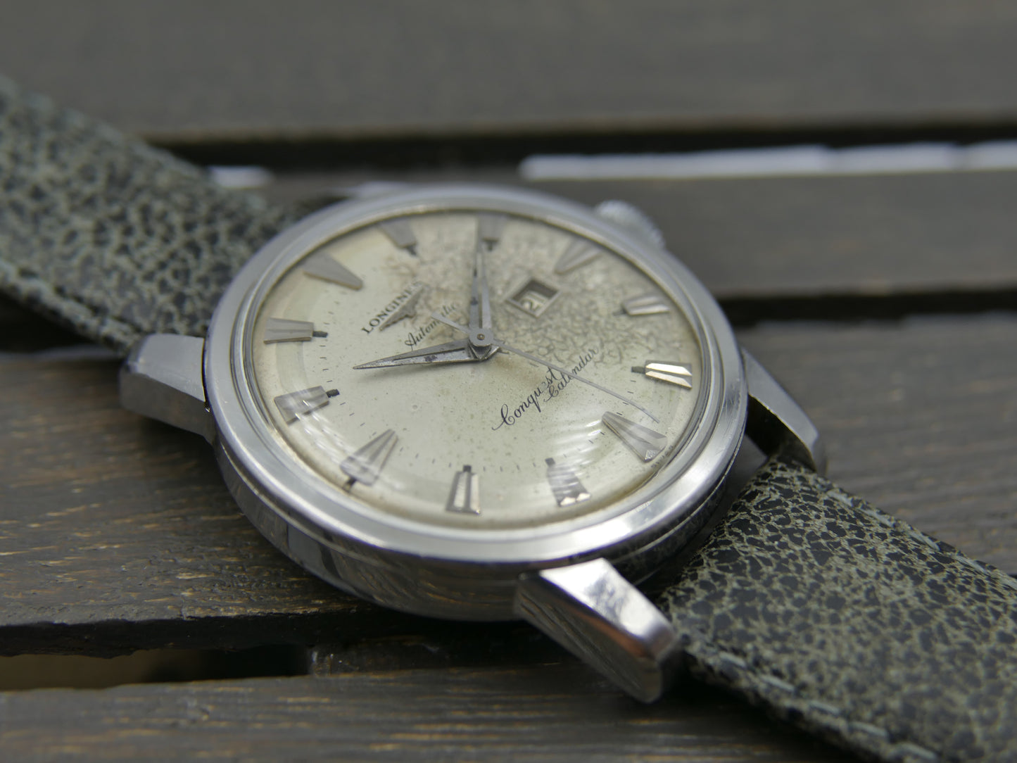 50s vintage watch mens Longines Conquest Calendar automatic 19ASD ref. 9004 3