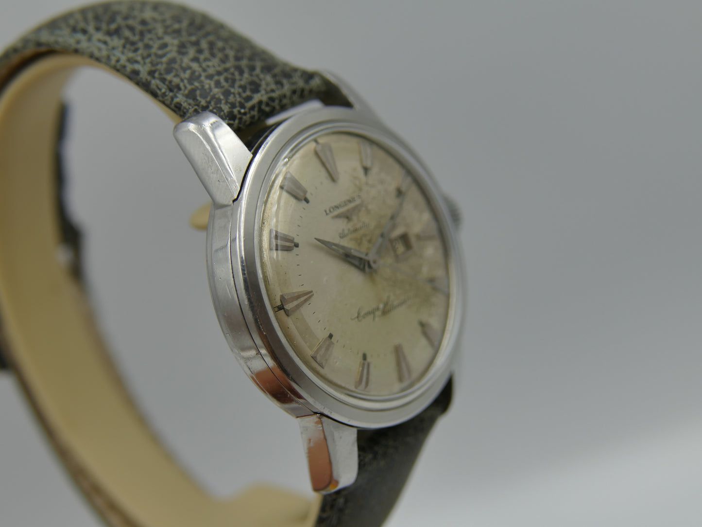 50s vintage watch mens Longines Conquest Calendar automatic 19ASD ref. 9004 3