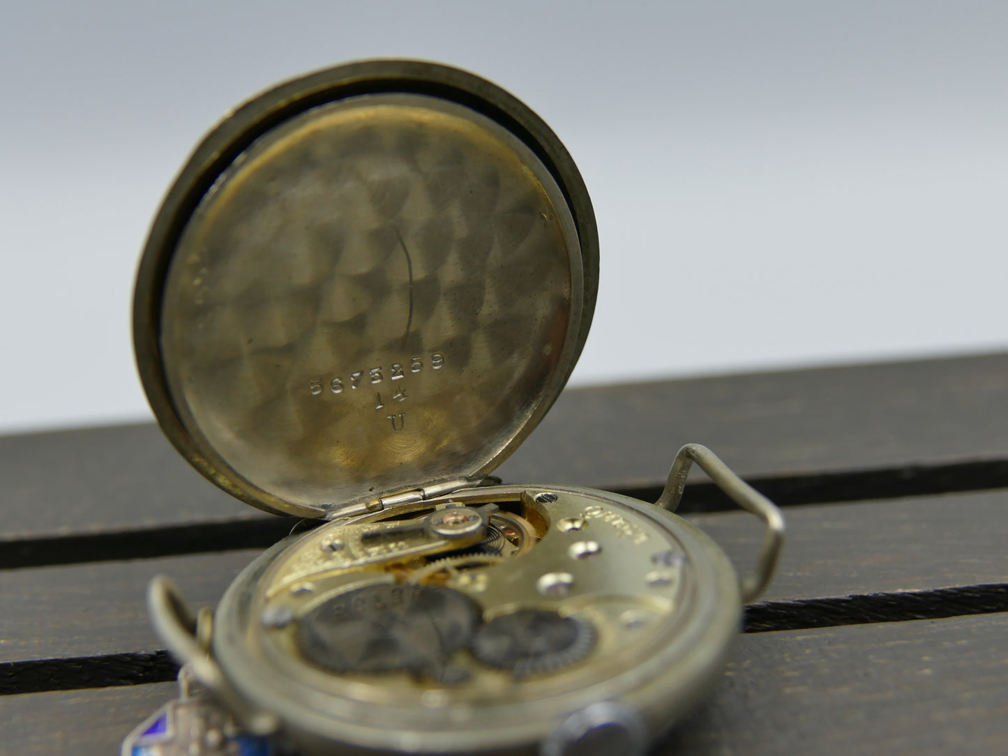 10's vintage watch WW1 Oficcer Omega trench depose Nº9846 Porcelain dial cal. 13''' SOB