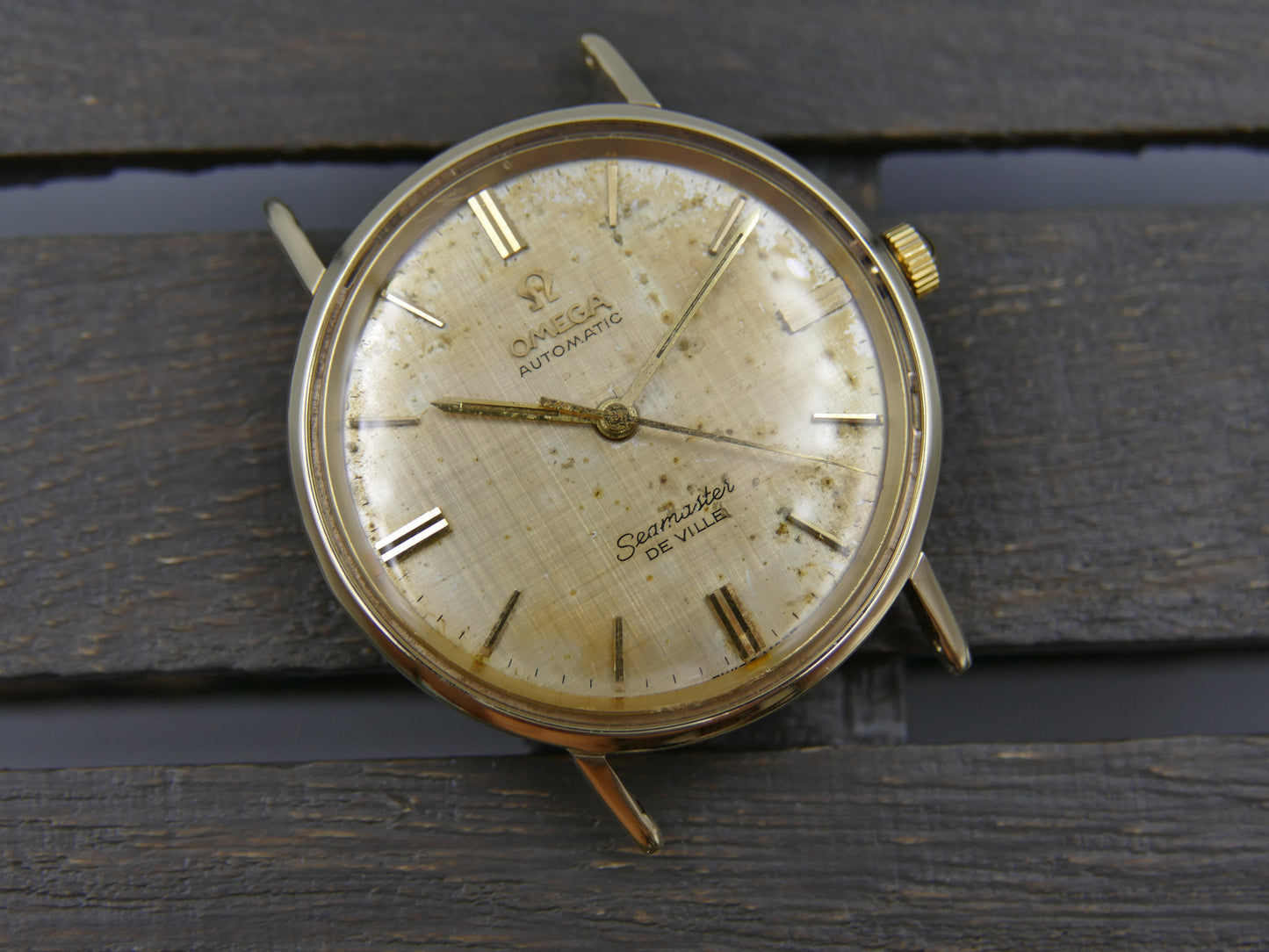 60s vintage watch mens omega seamaster de ville 14k usa ref LL 6590-1