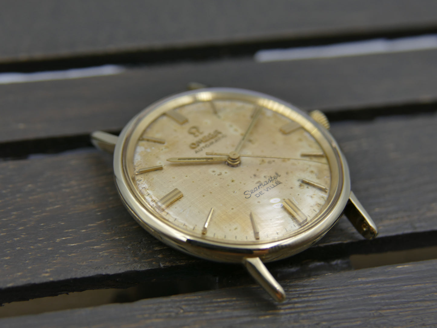 60s vintage watch mens omega seamaster de ville 14k usa ref LL 6590-1