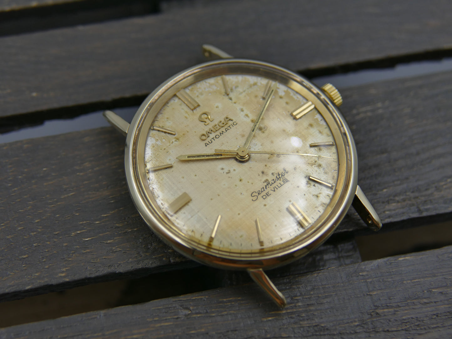 60s vintage watch mens omega seamaster de ville 14k usa ref LL 6590-1