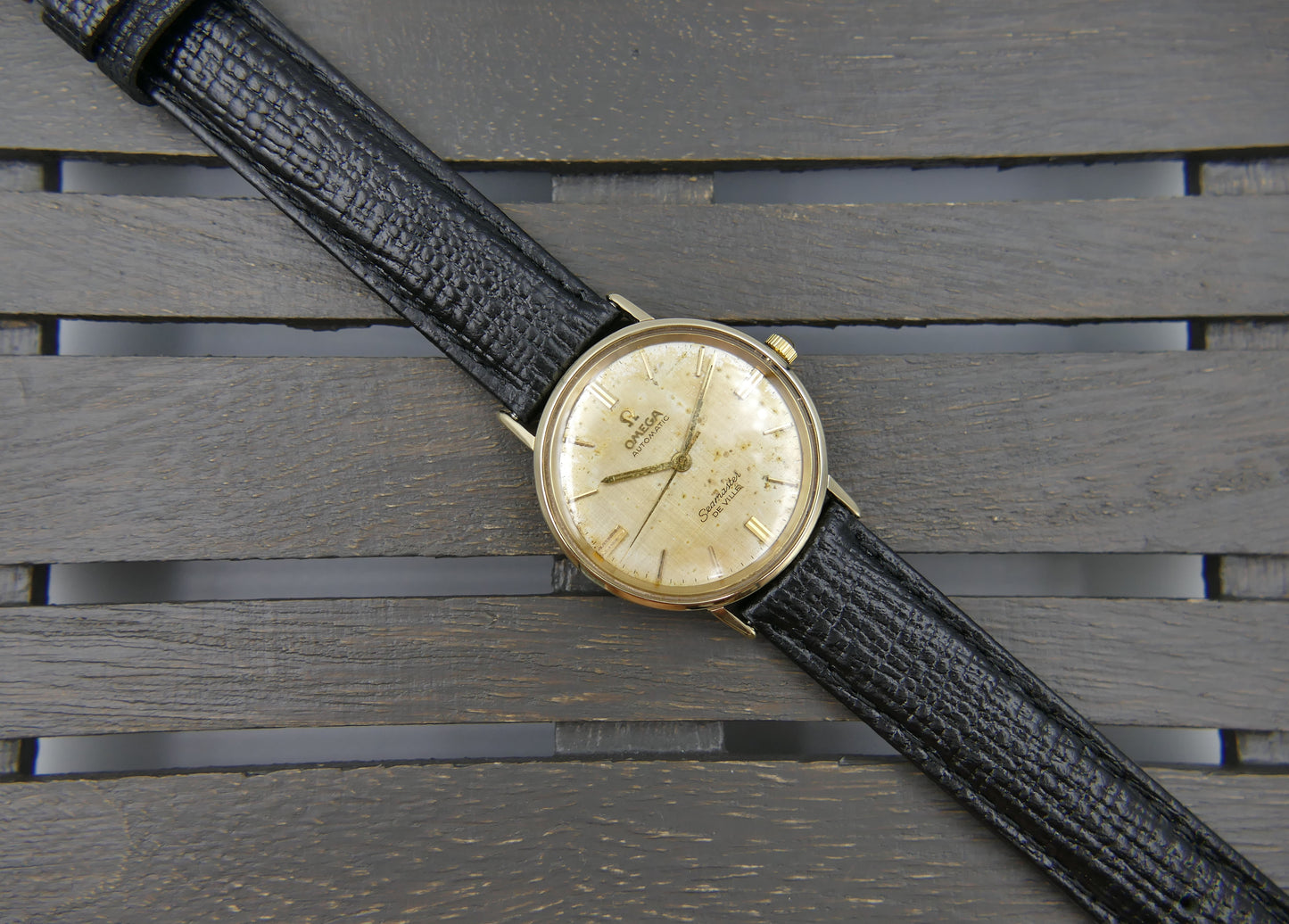 60s vintage watch mens omega seamaster de ville 14k usa ref LL 6590-1