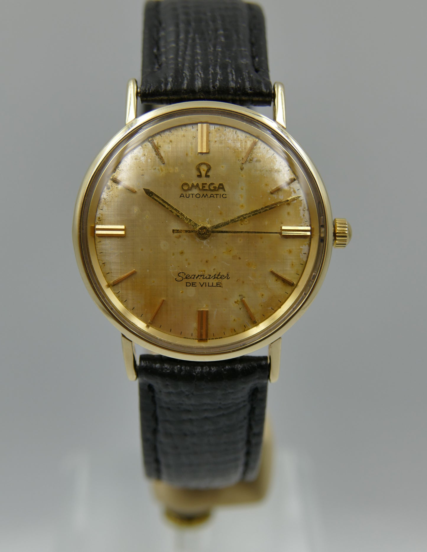 60s vintage watch mens omega seamaster de ville 14k usa ref LL 6590-1