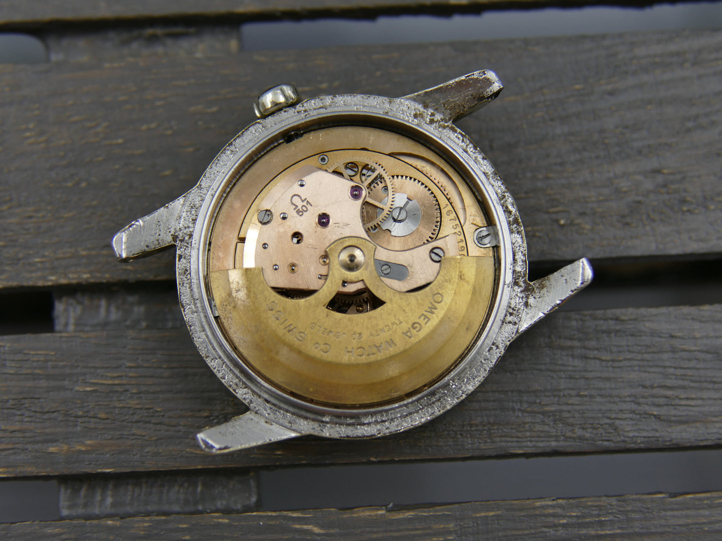 50s vintage watch mens Omega Seamaster ref 2846 / 2848 8 SC automatic 501 gold cap coffee dial