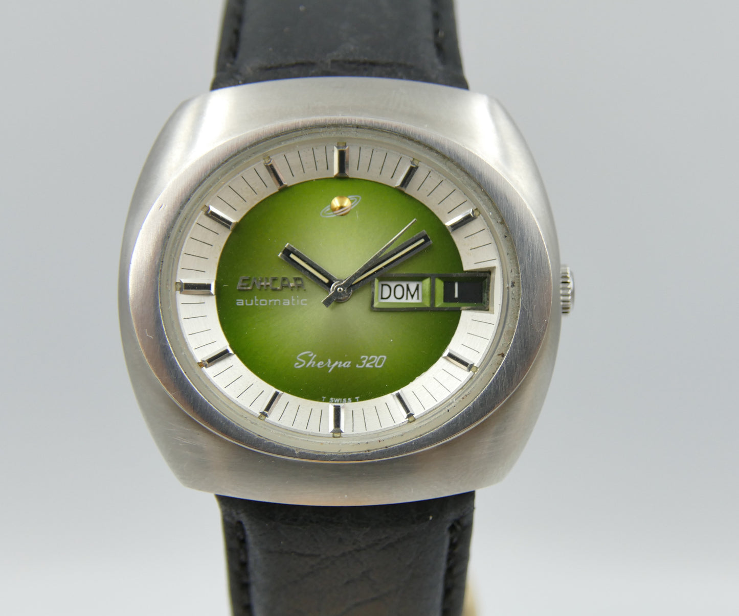 70s vintage watch mens Enicar Sherpa 320 ref 167-10-01 automatic cal. AR 167 Steel