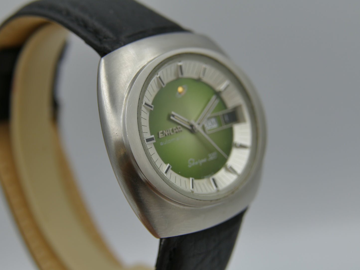 70s vintage watch mens Enicar Sherpa 320 ref 167-10-01 automatic cal. AR 167 Steel