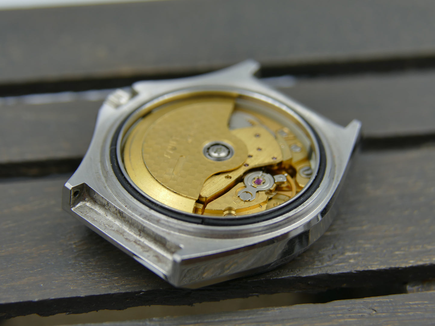 70s vintage watch mens Enicar Crystal 7x ref. 167.008.184 automatic 167D mint black dial
