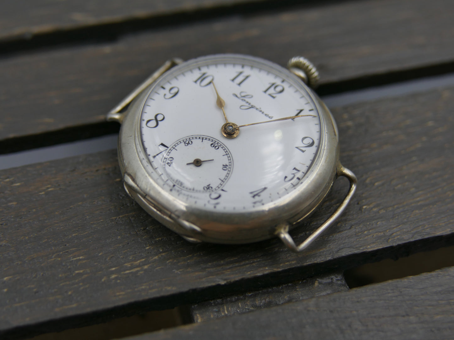 1903 vintage watch Longines solid silver 0.900 manual wind