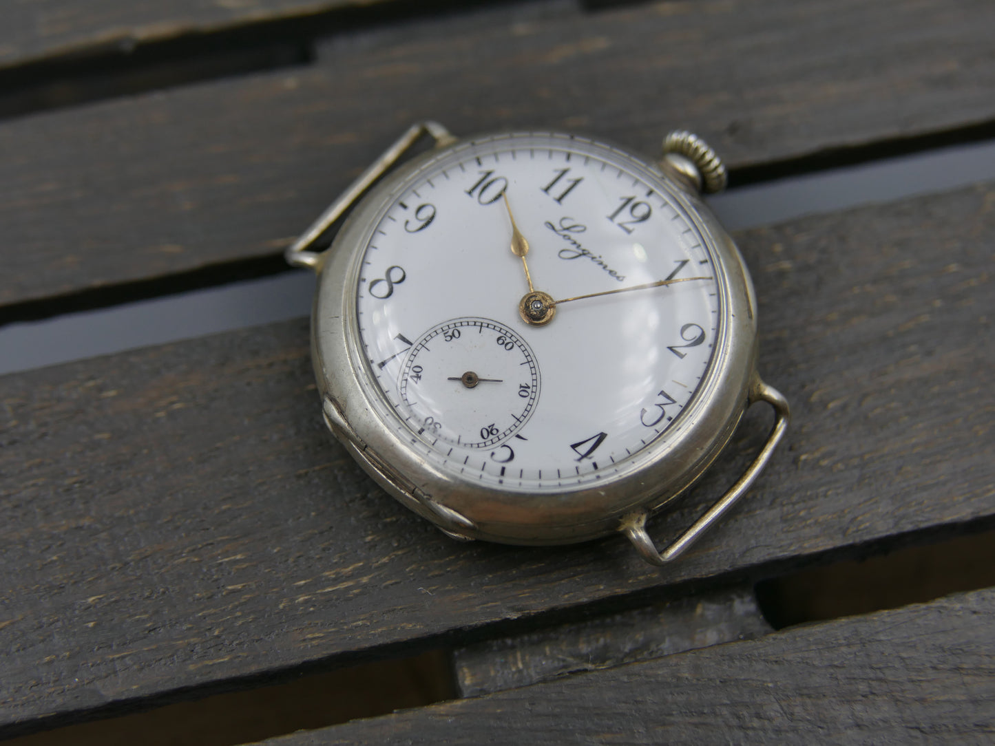 1903 vintage watch Longines solid silver 0.900 manual wind