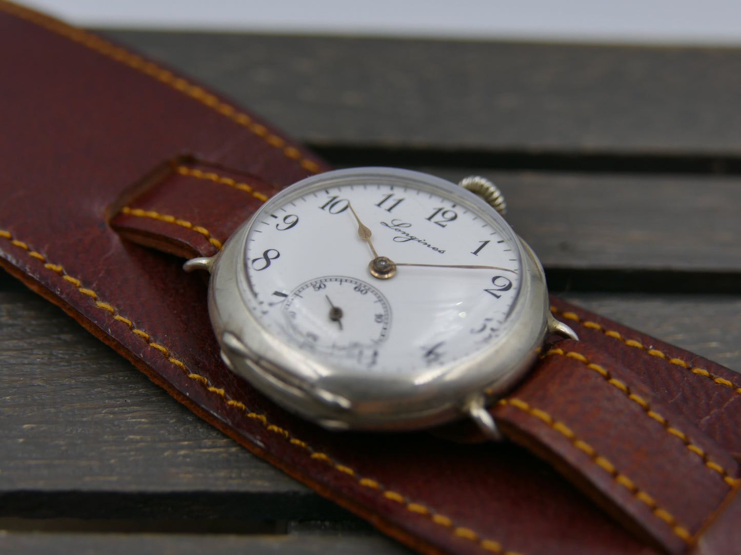 1903 vintage watch Longines solid silver 0.900 manual wind