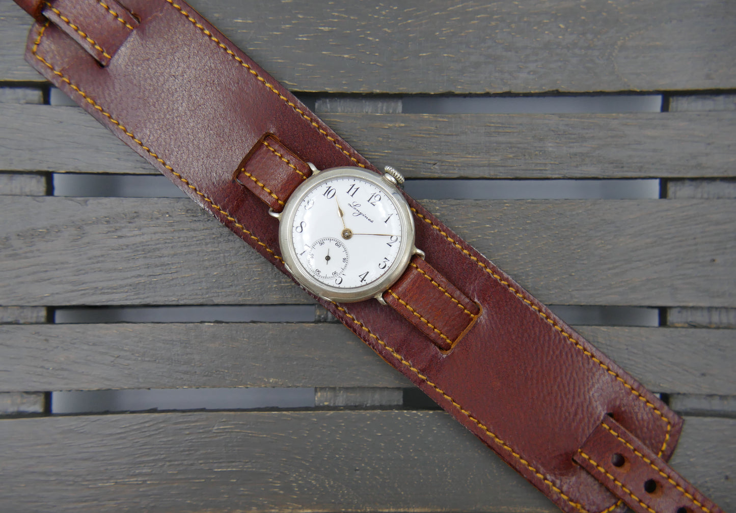 1903 vintage watch Longines solid silver 0.900 manual wind
