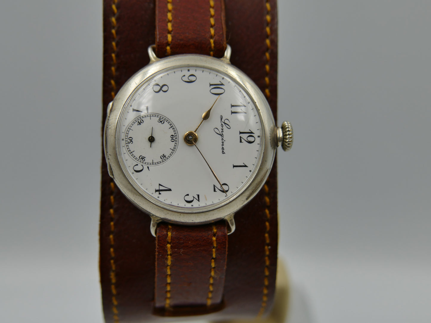 1903 vintage watch Longines solid silver 0.900 manual wind