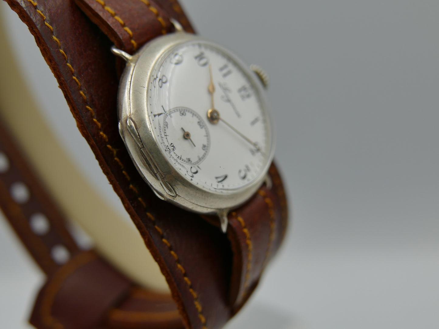 1903 vintage watch Longines solid silver 0.900 manual wind