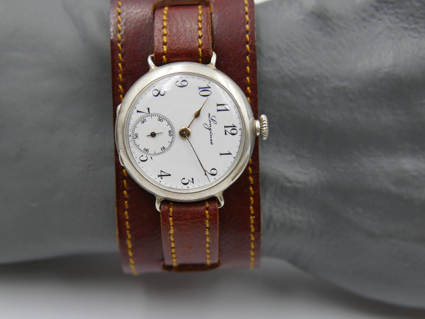 1903 vintage watch Longines solid silver 0.900 manual wind