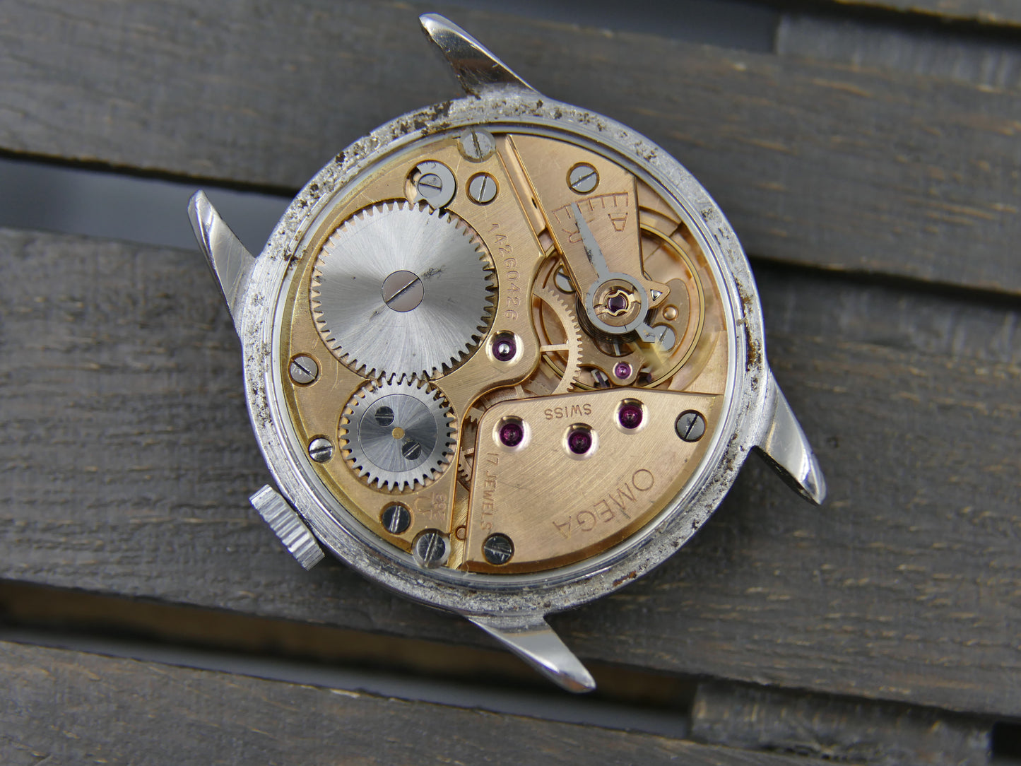 50s vintage watch mens Omega ref. 2754 -1 hand wind cal 266 serviced
