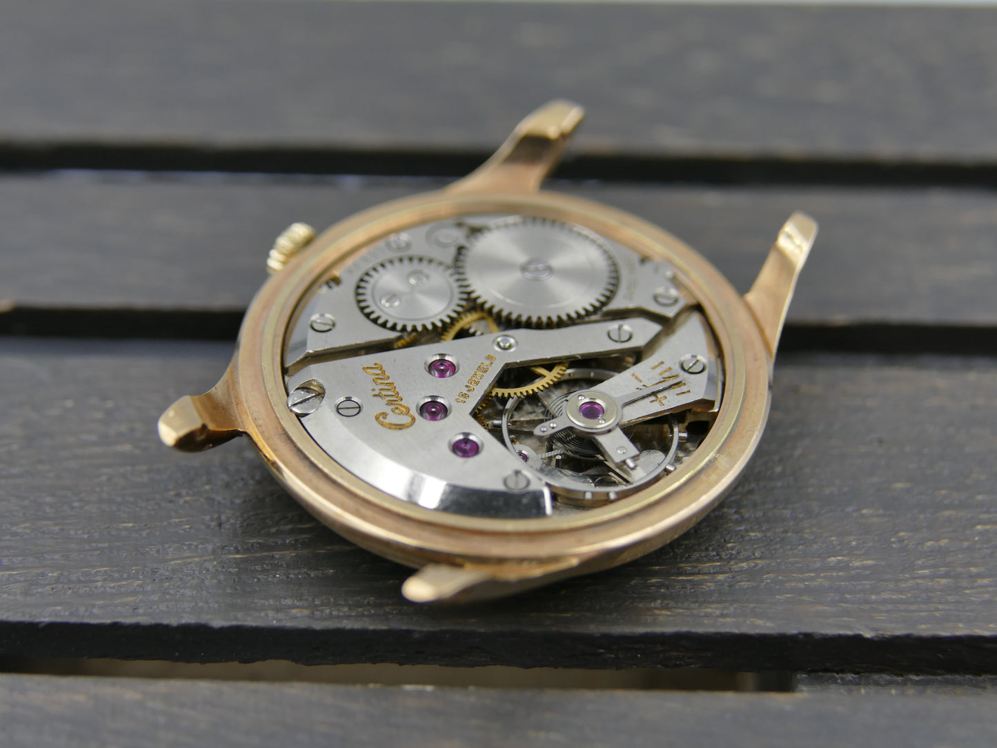 vintage watch mens Hertig (certina) hand wind KF 330 gold pl 35mm