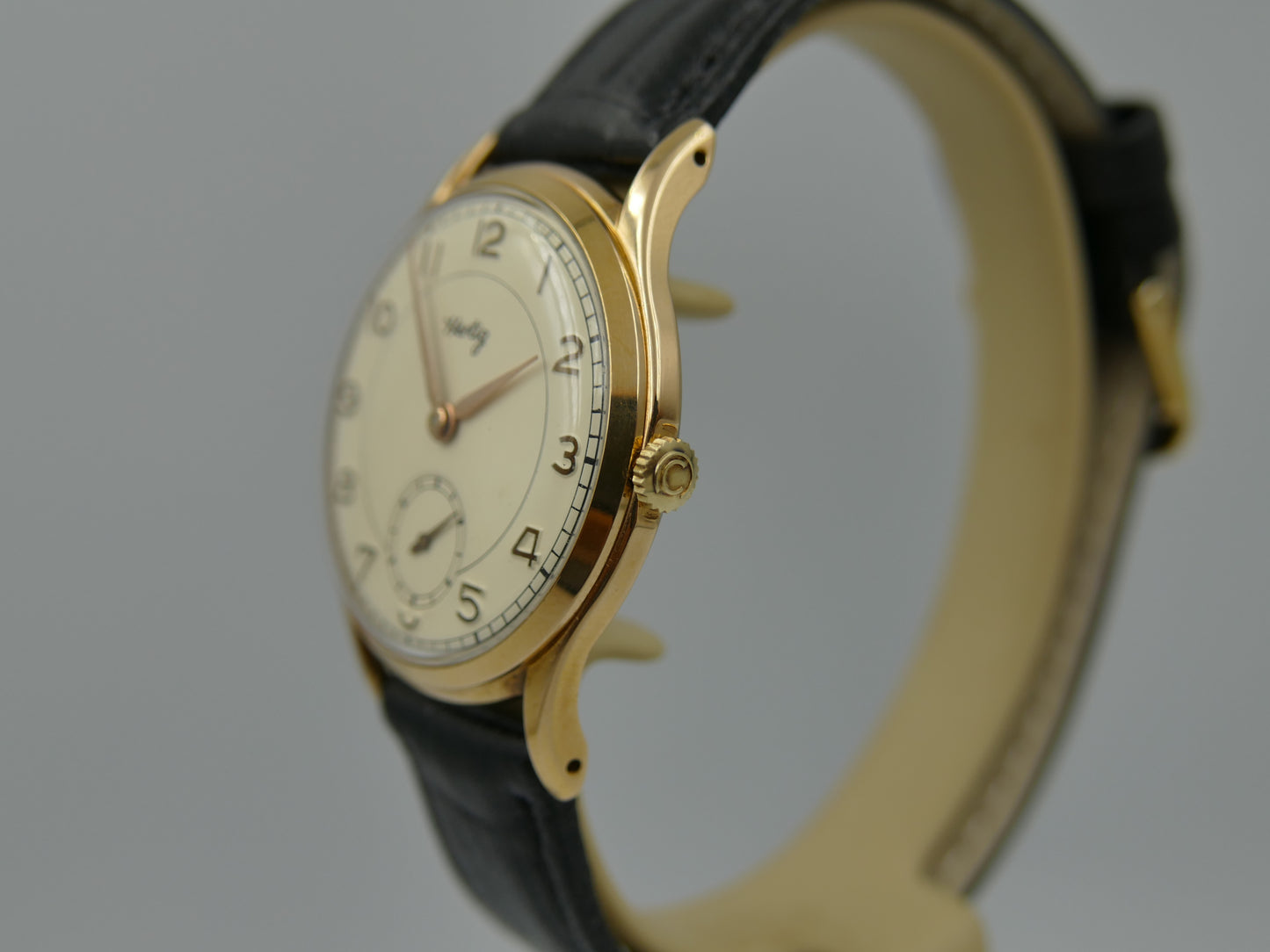vintage watch mens Hertig (certina) hand wind KF 330 gold pl 35mm