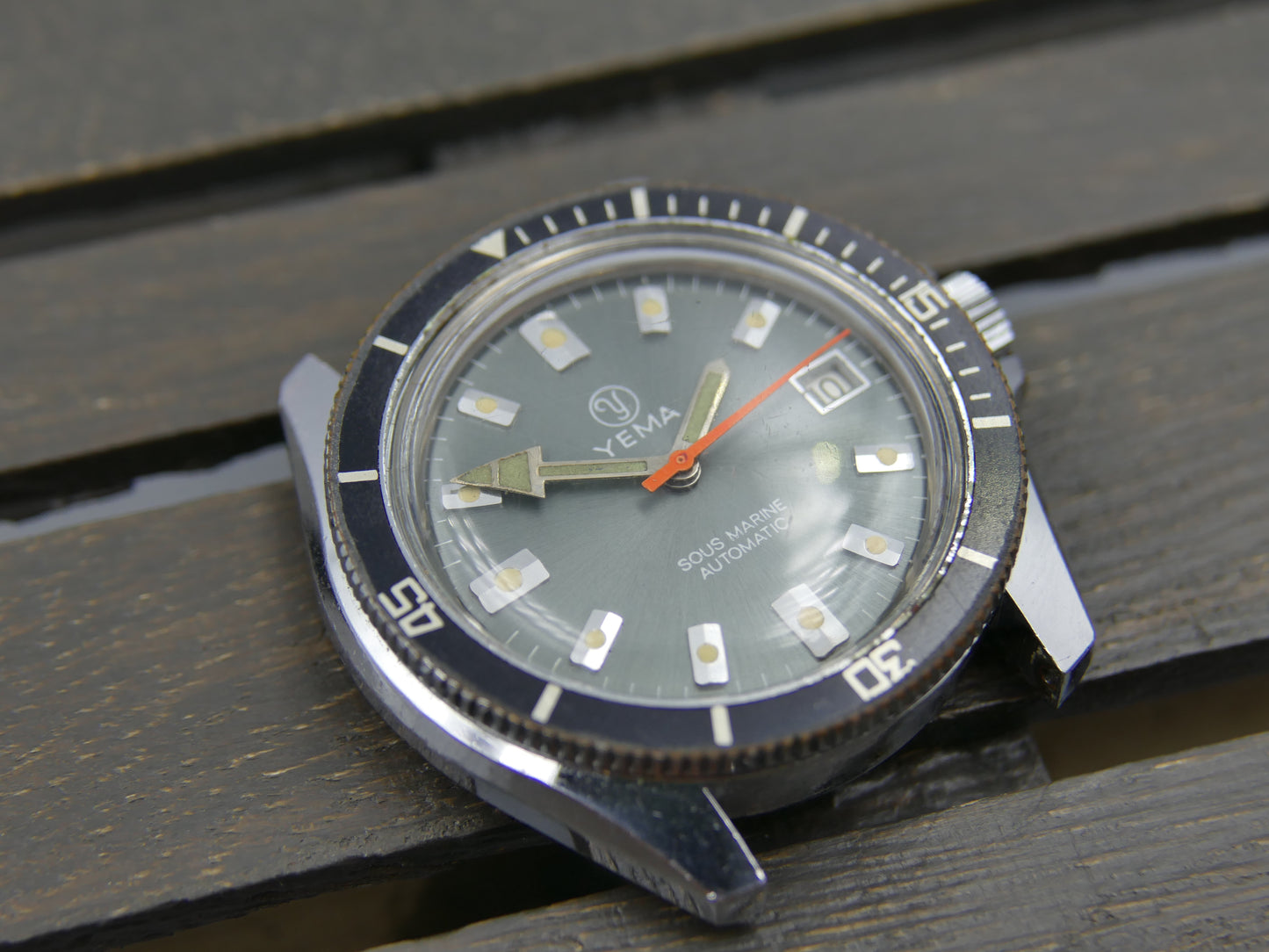 80s vintage watch mens plongee diver Yema ref. 631014 sous marine automatic FE 4611A