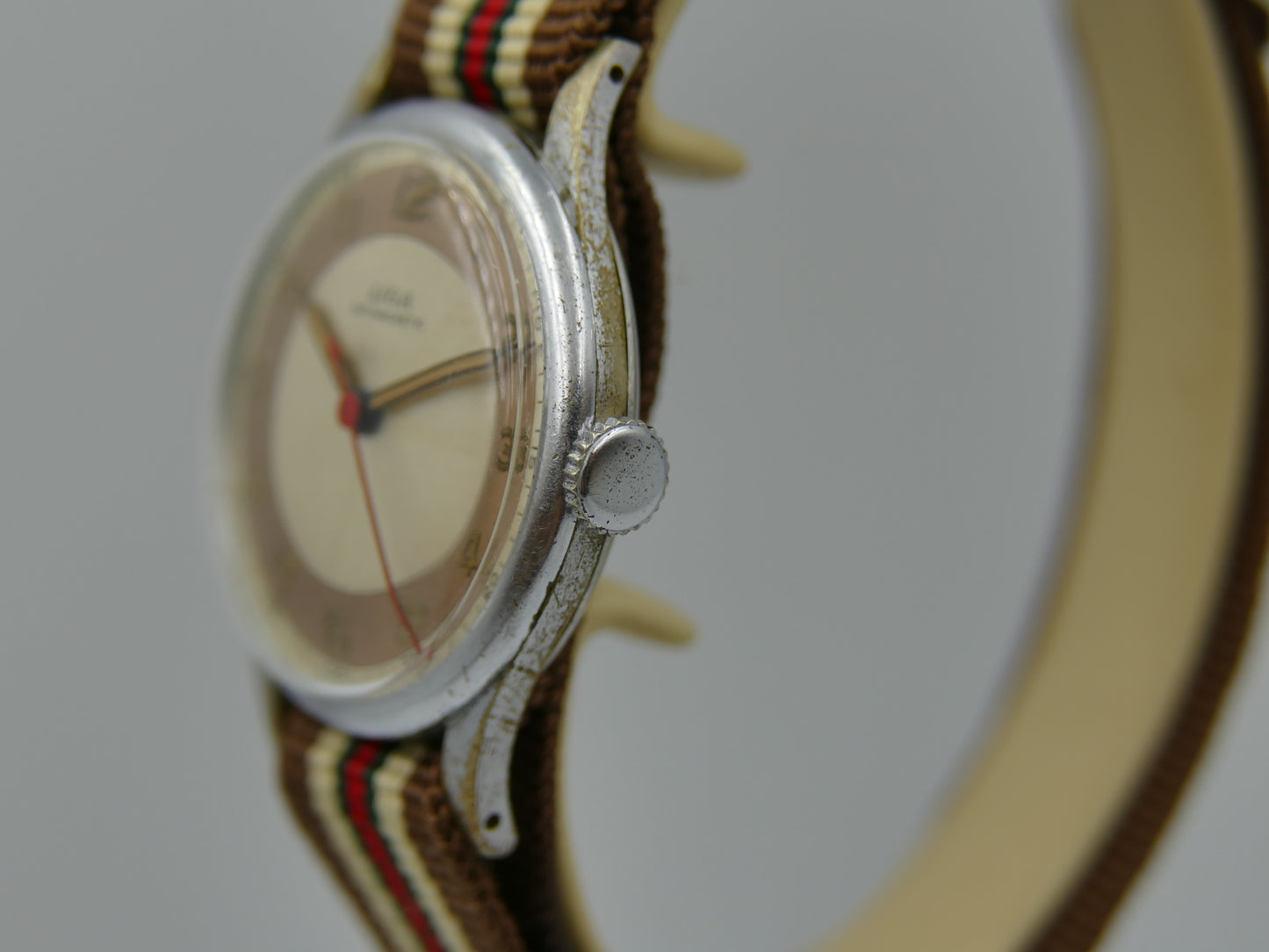 vintage watch mens military LIGA hand wind 15J serviced