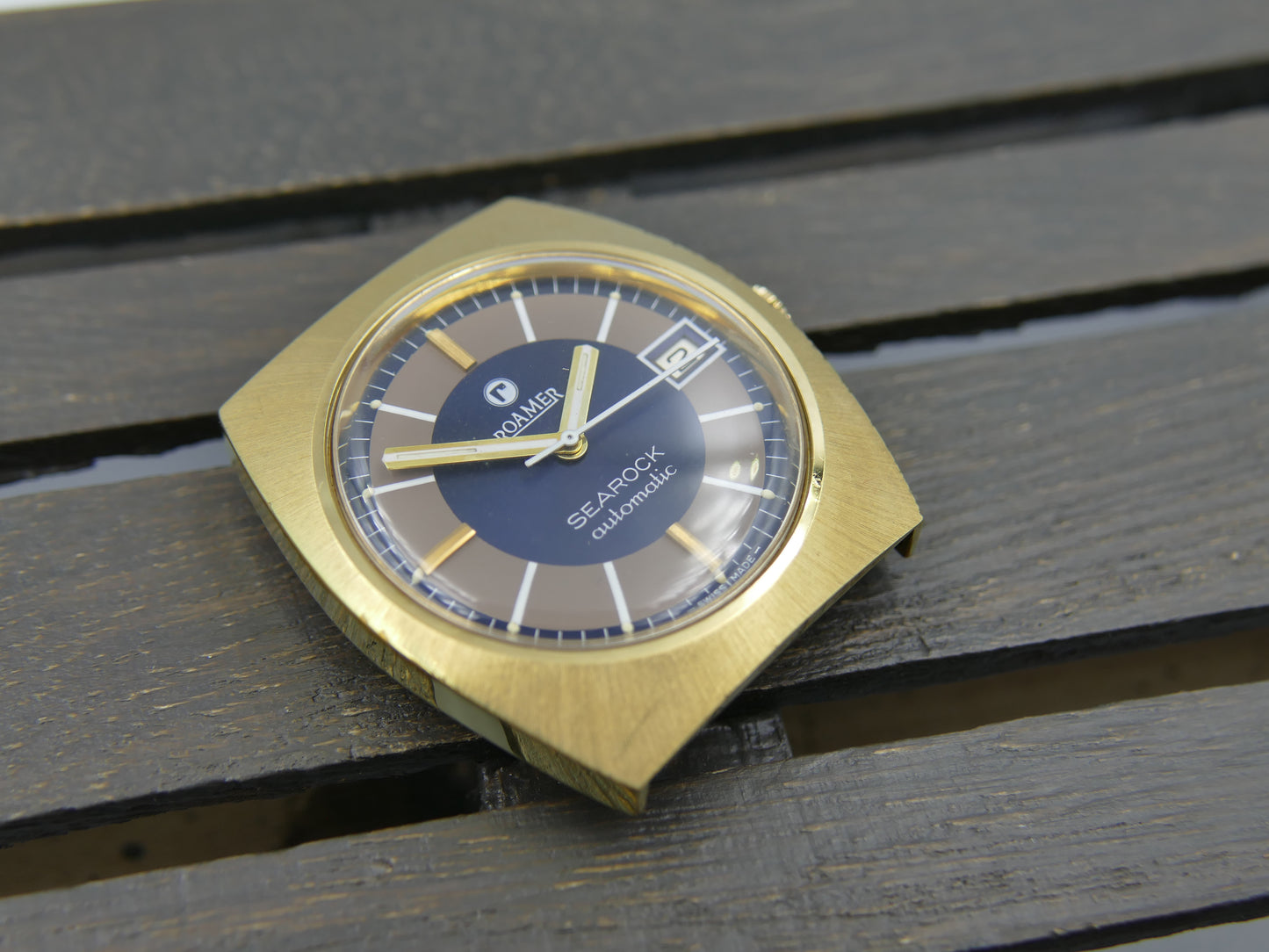 70s vintage watch mens Roamer Searock automatic MST 471 NOS serviced w/box