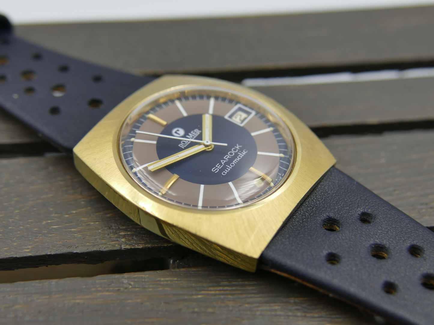 70s vintage watch mens Roamer Searock automatic MST 471 NOS serviced w/box
